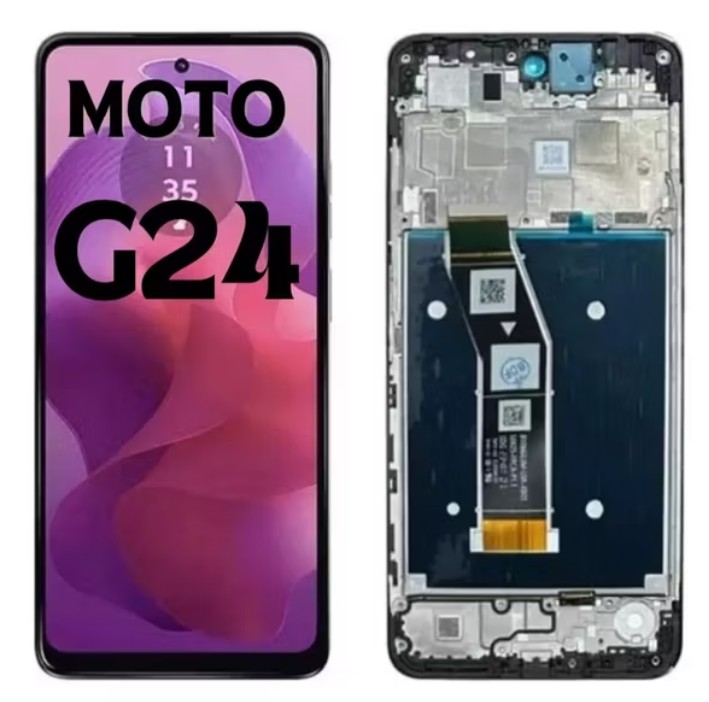 Troca de tela touch e display com aro do Moto G24