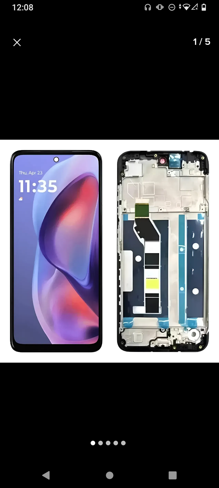 Troca de tela touch e display com aro do Moto G05